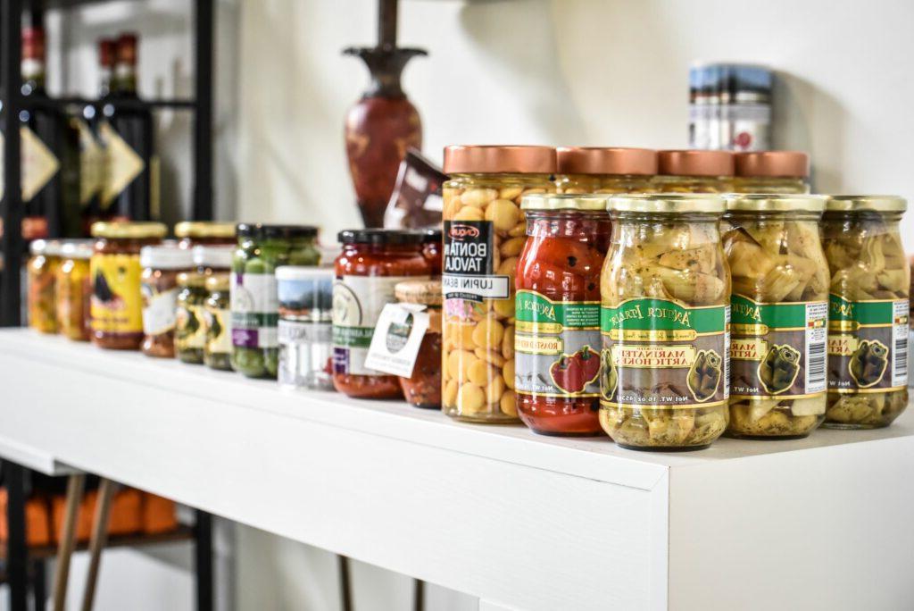 jars of marinated vegetables